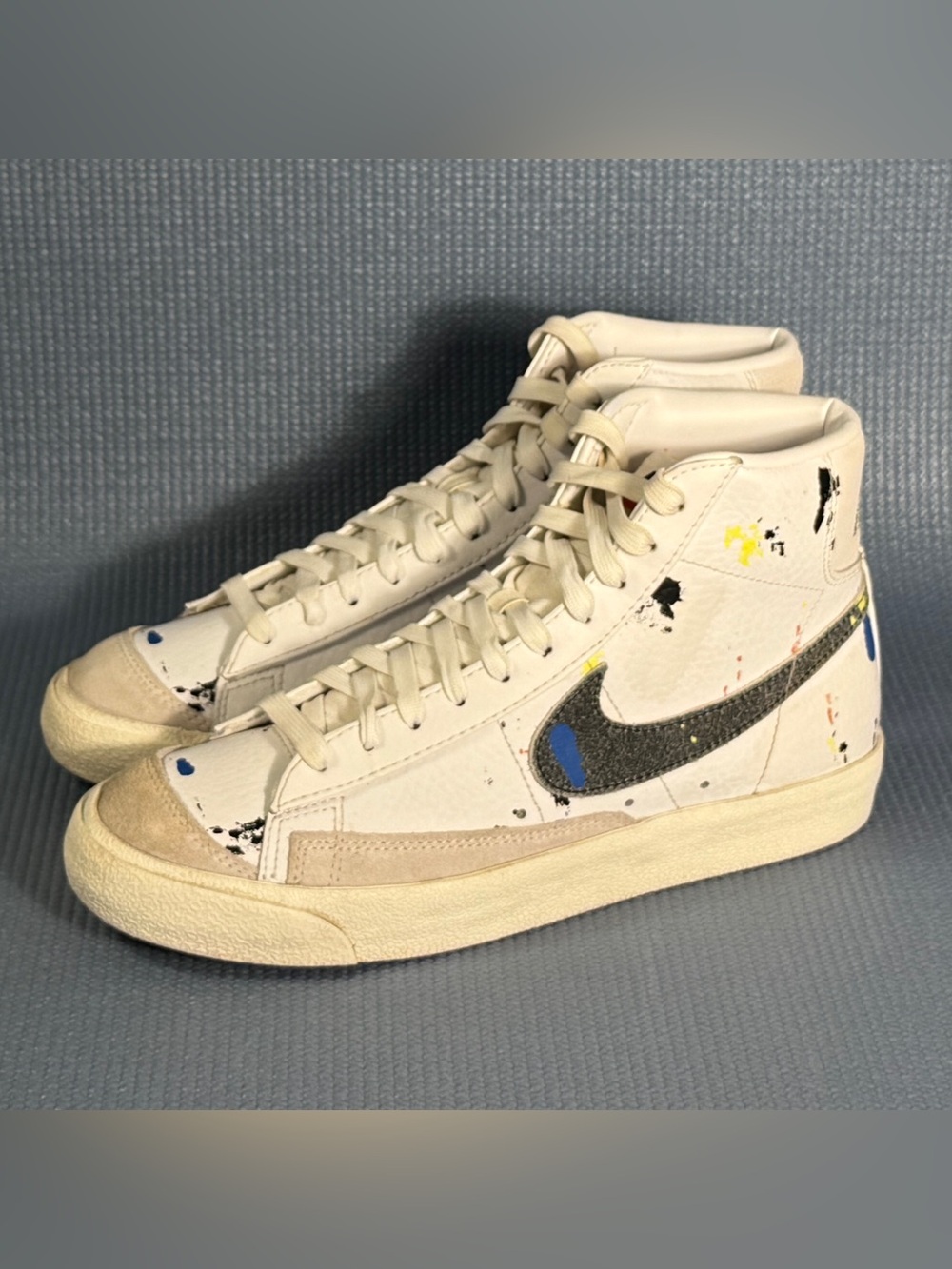 Nike Blazer Mid '77 "Paint Splatter" Sneakers White DC7331-100 Men’s Size 7